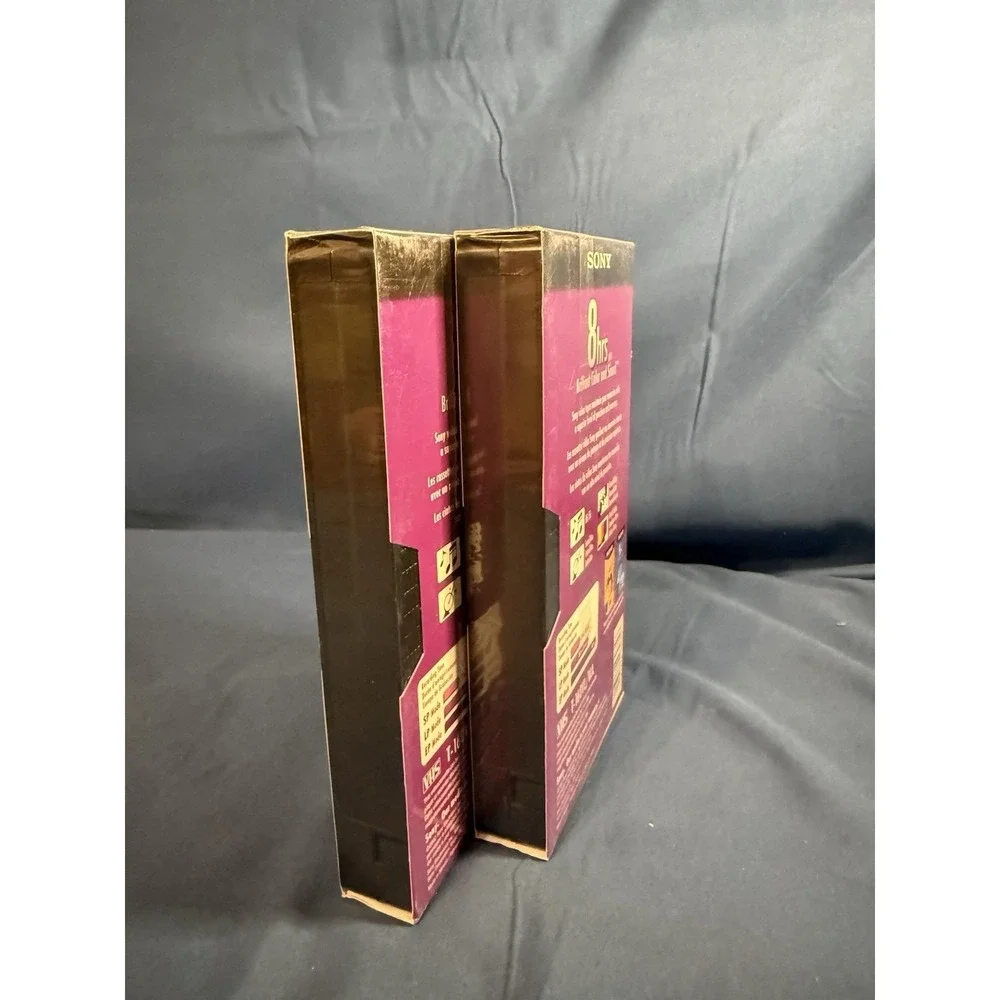 Lot Of 2 Blank Sony T-160 Standard Grade VHS Video Tapes 8 Hour SEALED